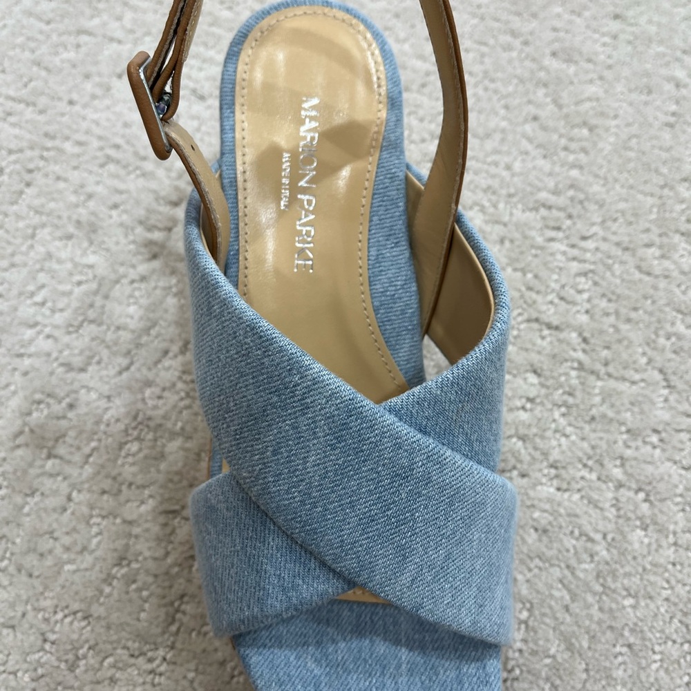 Marion Parke Light Blue Denim Sandals